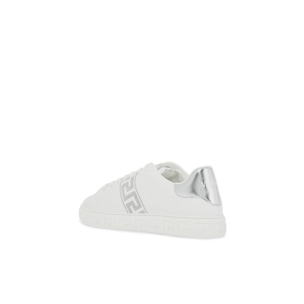 Versace White Sneakers with Silver Accent - Picture 2 of 5